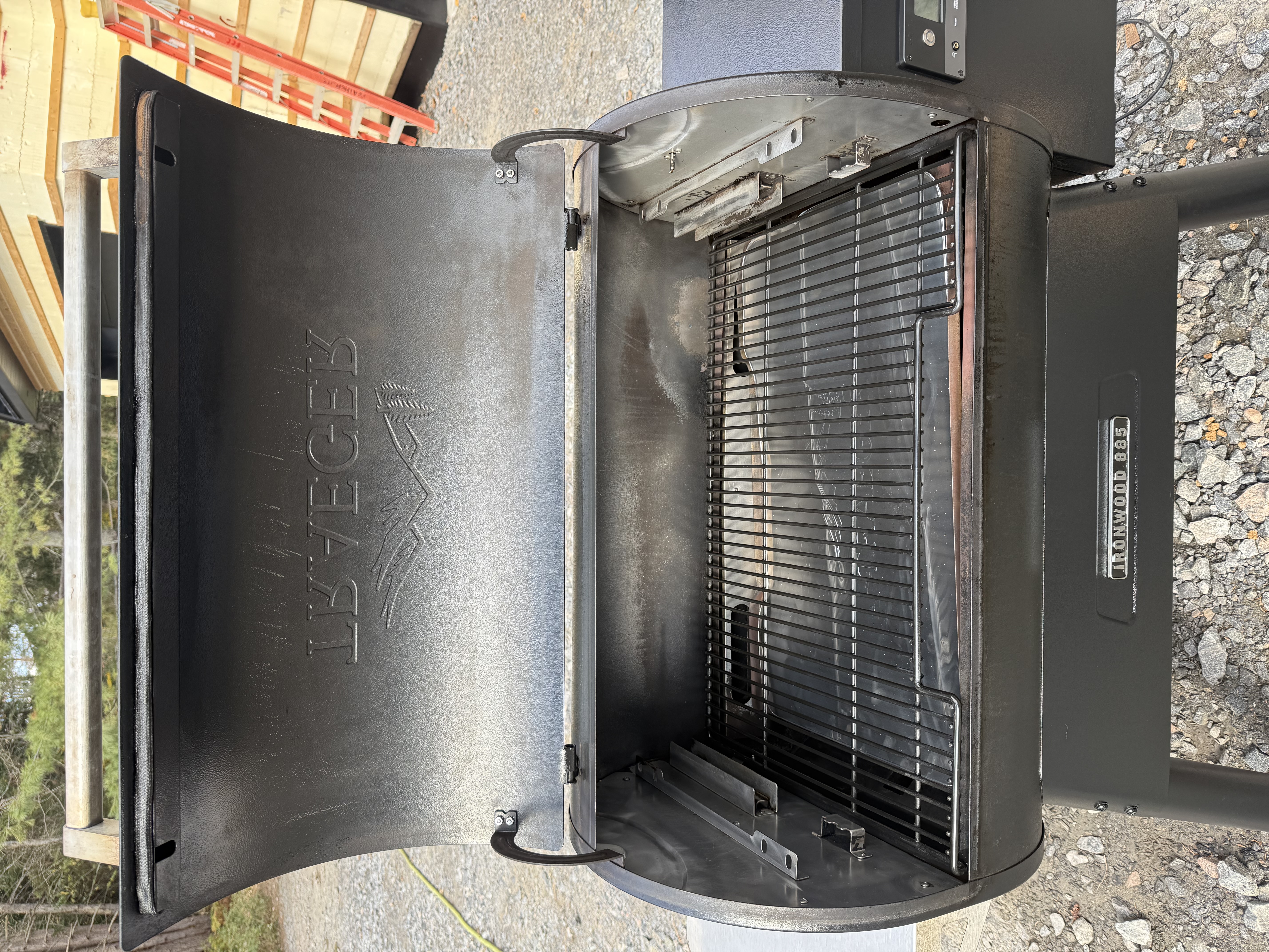 Traeger pellet smoker after cleaning